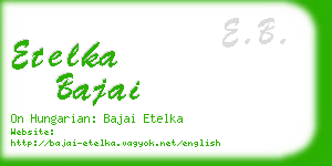 etelka bajai business card